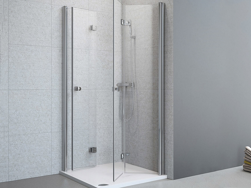 Planplus Eckeinstieg mit Falttür 90 x 90 x 195 cm