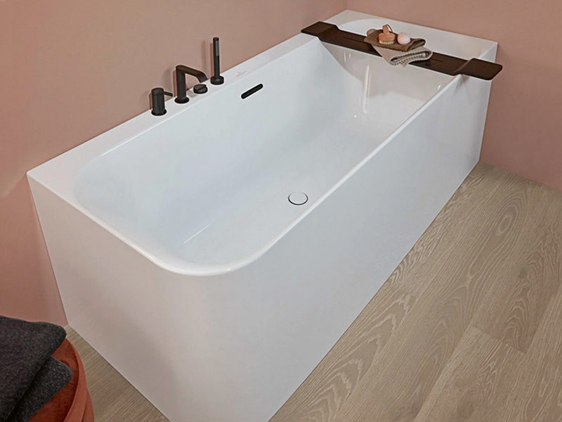 Villeroy & Boch Loop & Friends SQUARE Duo Vorwand-Badewanne, 180 x 80 cm für Eckeinbau rechts