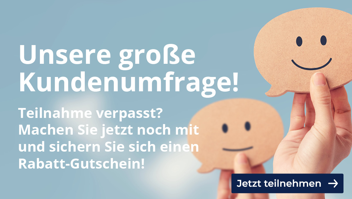 Fragebogen ausfüllen, Gutschein erhalten!