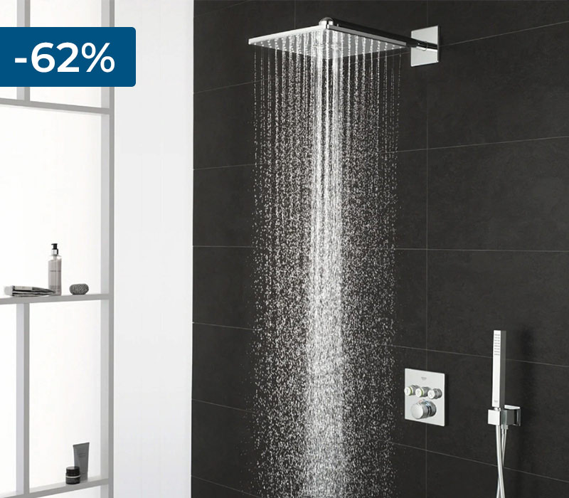 GROHE Grohtherm SmartControl Duschsystem UP mit Rainshower 310 SmartActive, eckig
