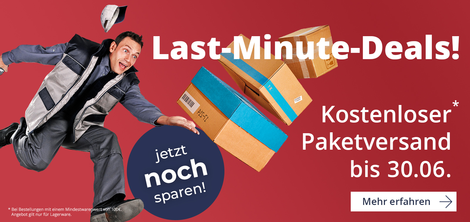 Kostenloser Paketversand - nur noch bis 30.06.!