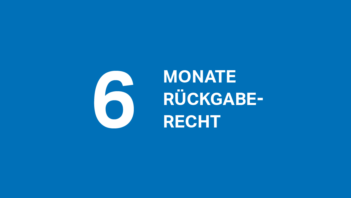Geberit - 6 Monate Rückgaberecht