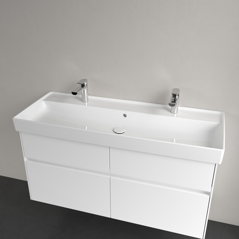 Villeroy & Boch Collaro Schrankwaschtisch 4A33C4R1 120 cm mit Überlauf, 2 Hahnlöcher 