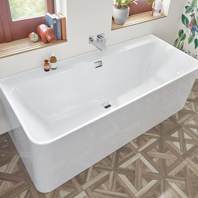 Villeroy & Boch Collaro Vorwand-Badewanne Duo UBA180COR9CL00VD-01 179 x 79 cm für Eckeinbau links 