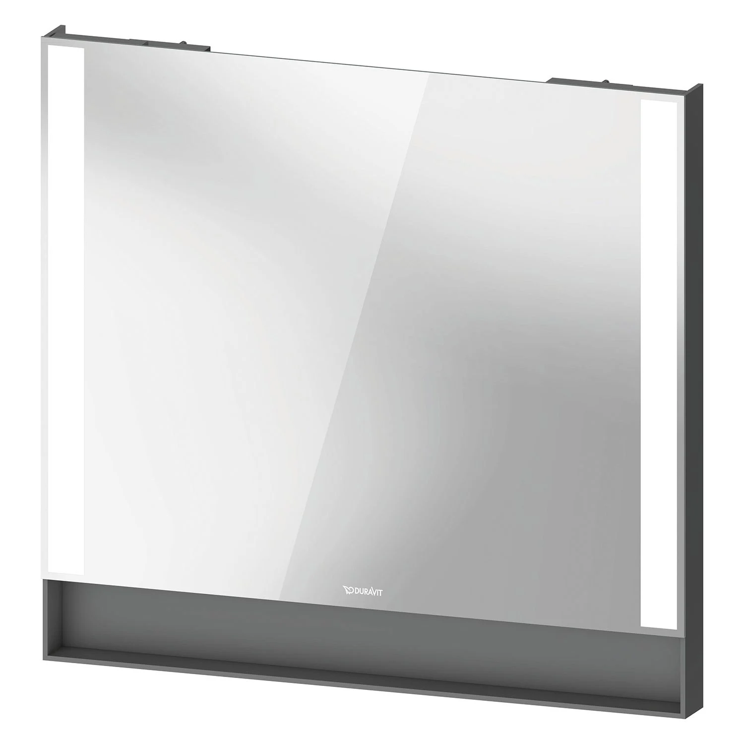 Duravit Qatego Badezimmerspiegel 80 x 75 cm – eleganter Spiegel mit praktischer Ablage