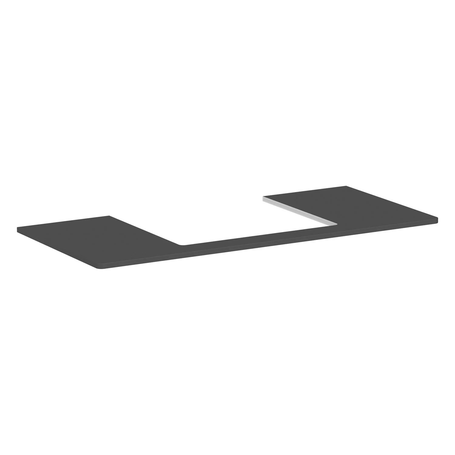 hansgrohe Xelu Q Konsole mit Ausschnitt mittig 118 x 55 cm, für Aufsatzwaschtisch geschliffen 60 x 48 cm