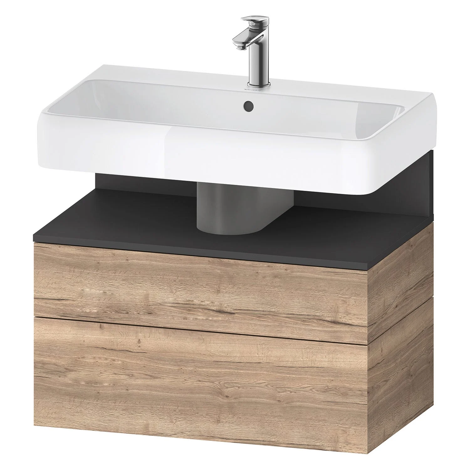 Duravit Qatego Waschtischunterschrank 79 x 59 cm, 2 Auszüge, mit LED Beleuchtung