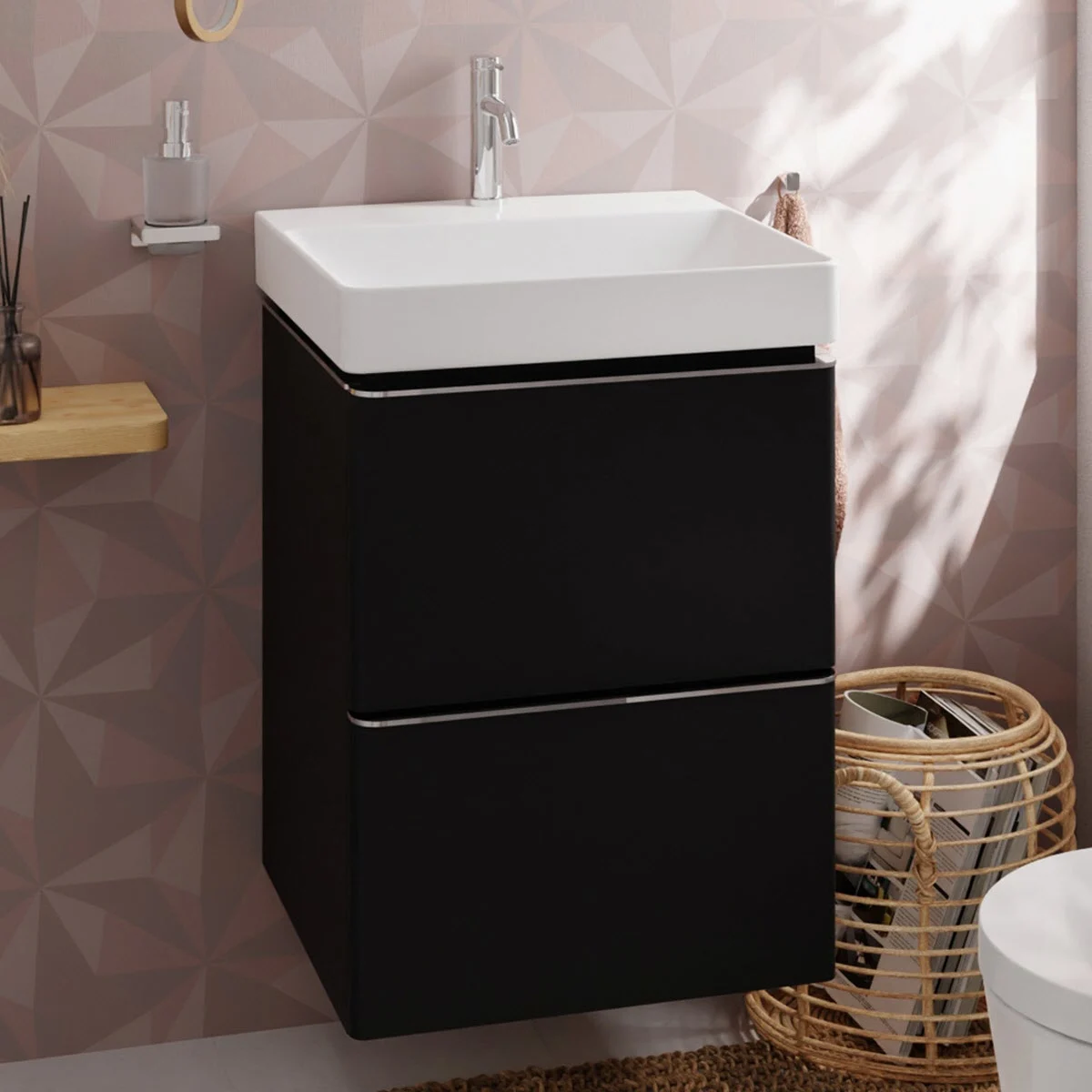 hansgrohe Xelu Q Waschtischunterschrank 48 x 60,5 cm, 2 Schubkästen, Griff chrom hansgrohe Xelu Q Waschtischunterschrank 48 x 60,5 cm, 2 Schubkästen, Griff chrom