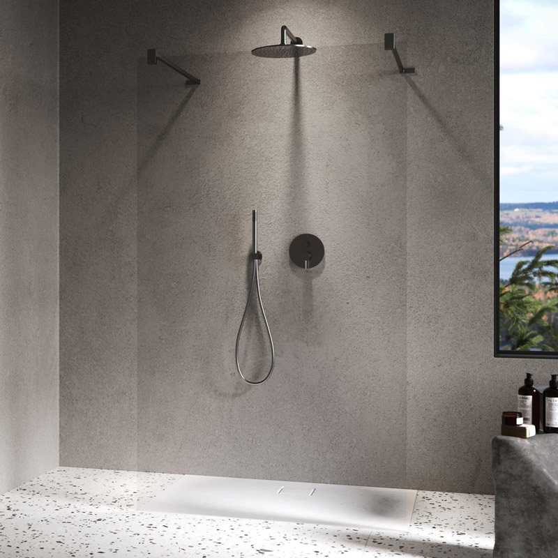 Alluvion Duschkabine Walk-In Seitenwand freistehend