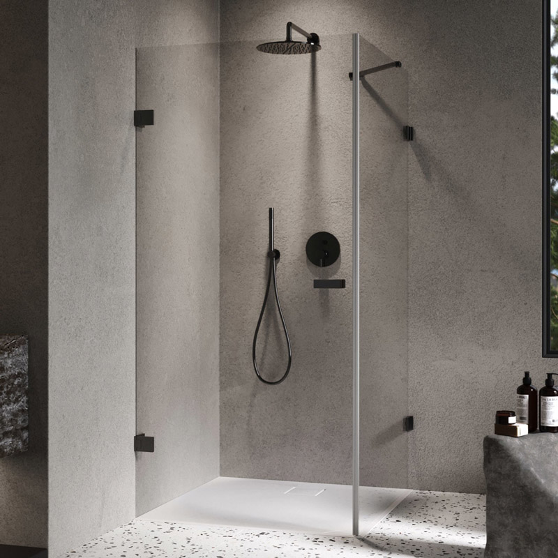 Alluvion Duschkabine Schwingtür mit Seitenwand