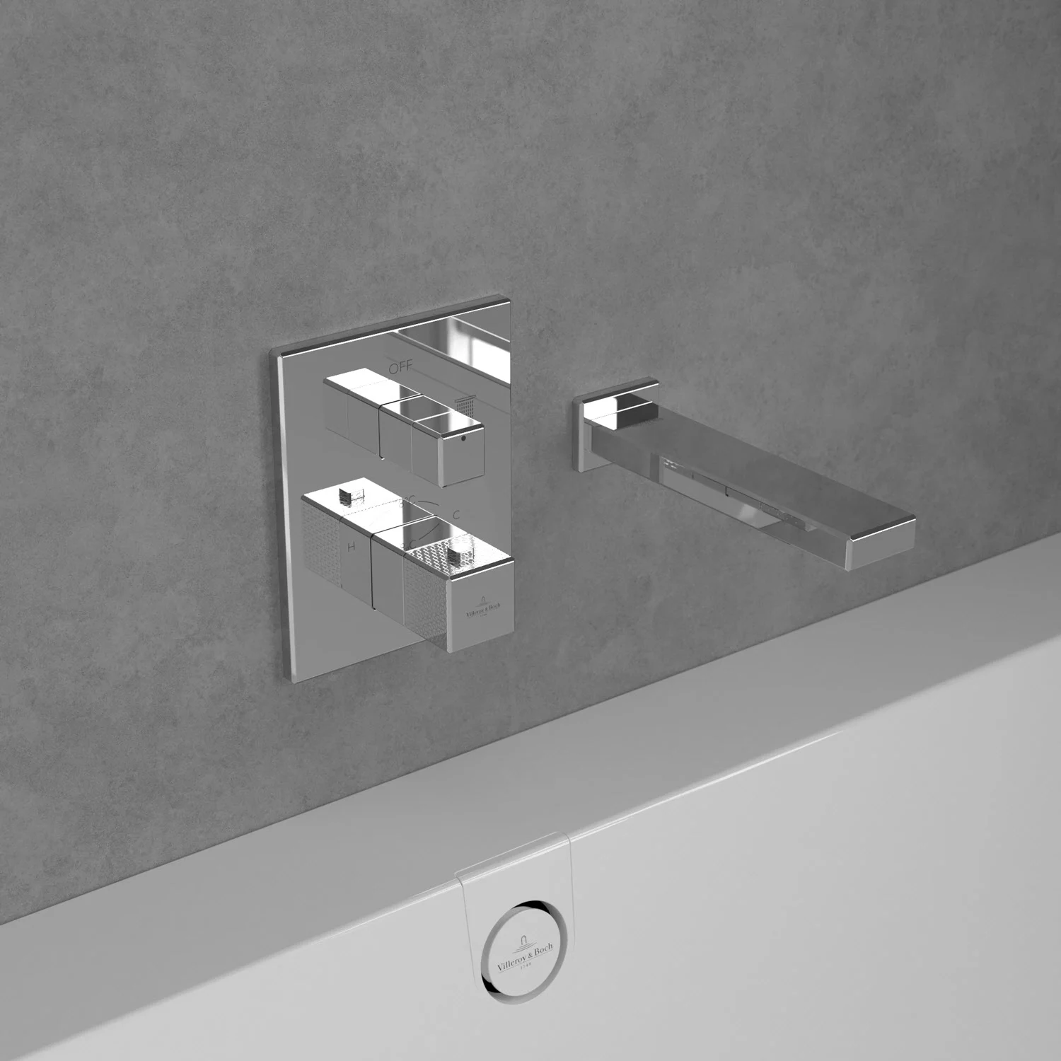 Villeroy & Boch Mettlach Unterputz-Thermostat mit Einwege-Mengenregulierung