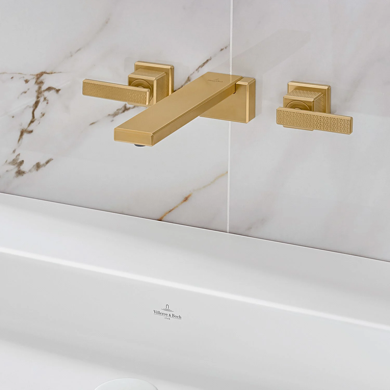 Villeroy & Boch Mettlach Dreiloch-Waschtischarmatur ohne Ablaufgarnitur