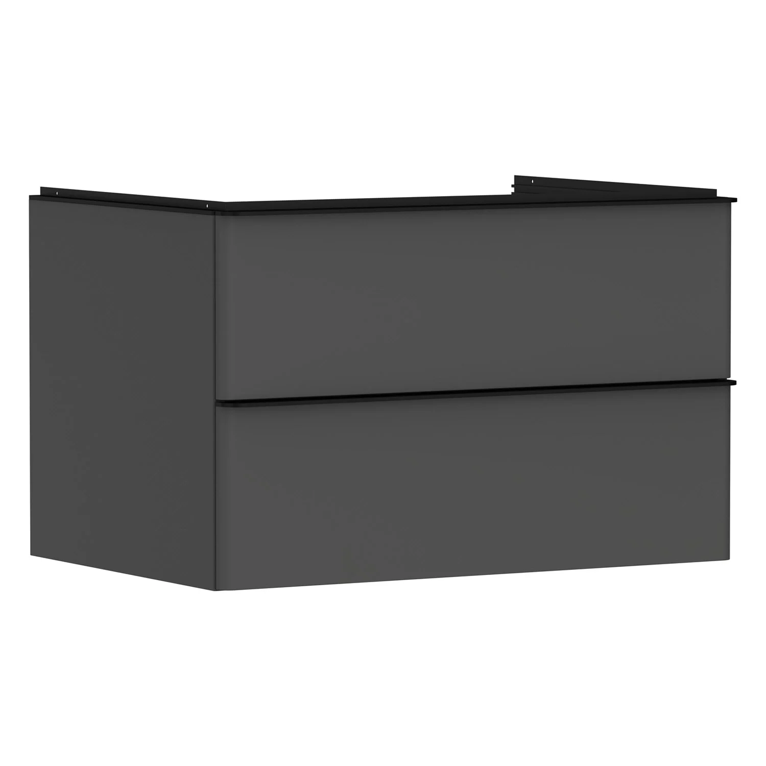 hansgrohe Xelu Q Waschtischunterschrank für Konsole 78 x 48,5 cm, 2 Schubkästen, Griff mattschwarz