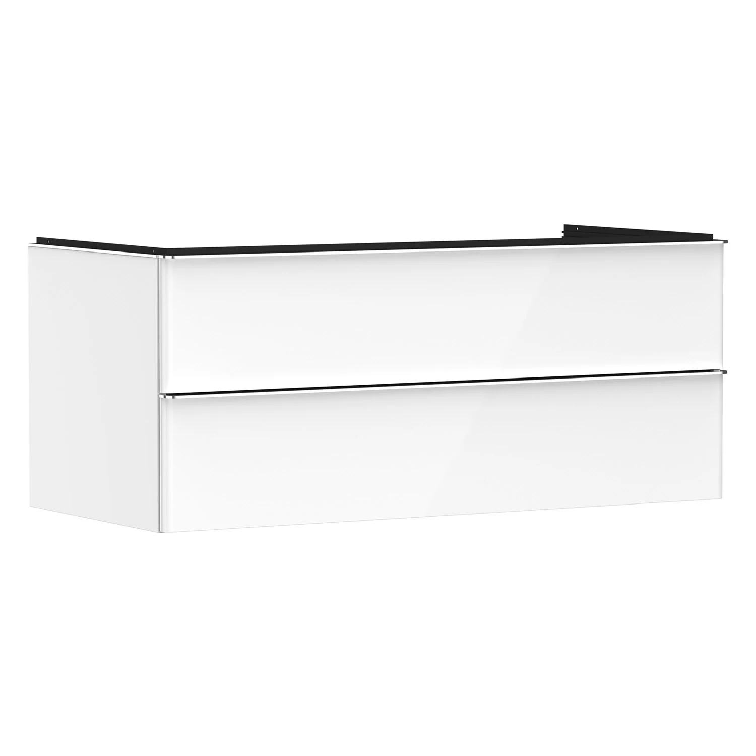 hansgrohe Xelu Q Waschtischunterschrank für Konsole 118 x 48,5 cm, 2 Schubkästen, Griff chrom