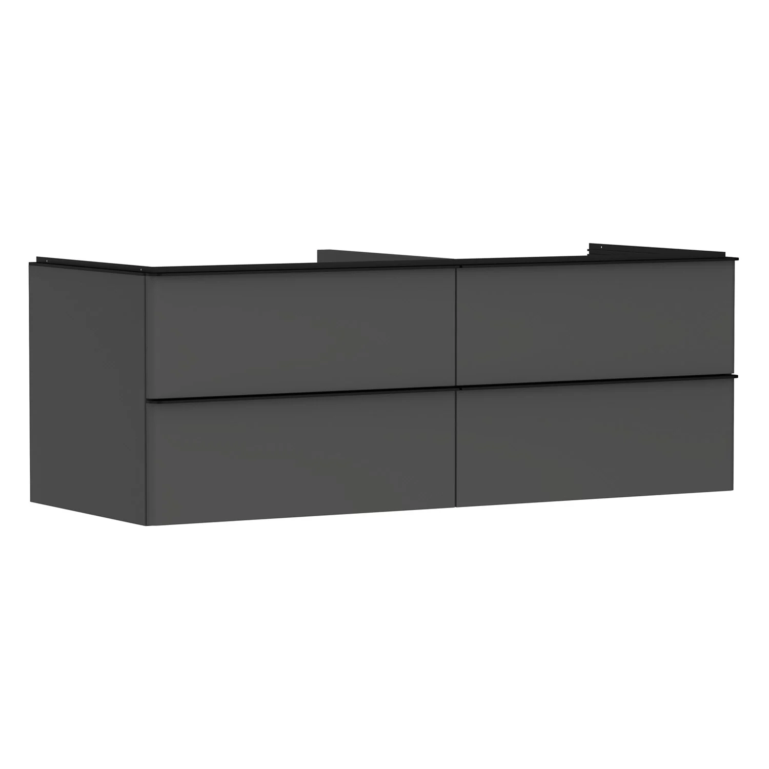 hansgrohe Xelu Q Waschtischunterschrank für Konsole 136 x 48,5 cm, 4 Schubkästen, Griff mattschwarz