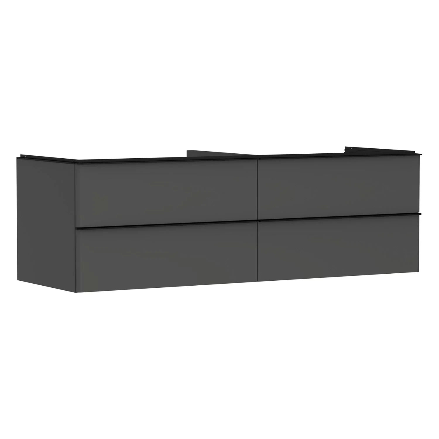 hansgrohe Xelu Q Waschtischunterschrank für Konsole 156 x 48,5 cm, 4 Schubkästen, Griff mattschwarz