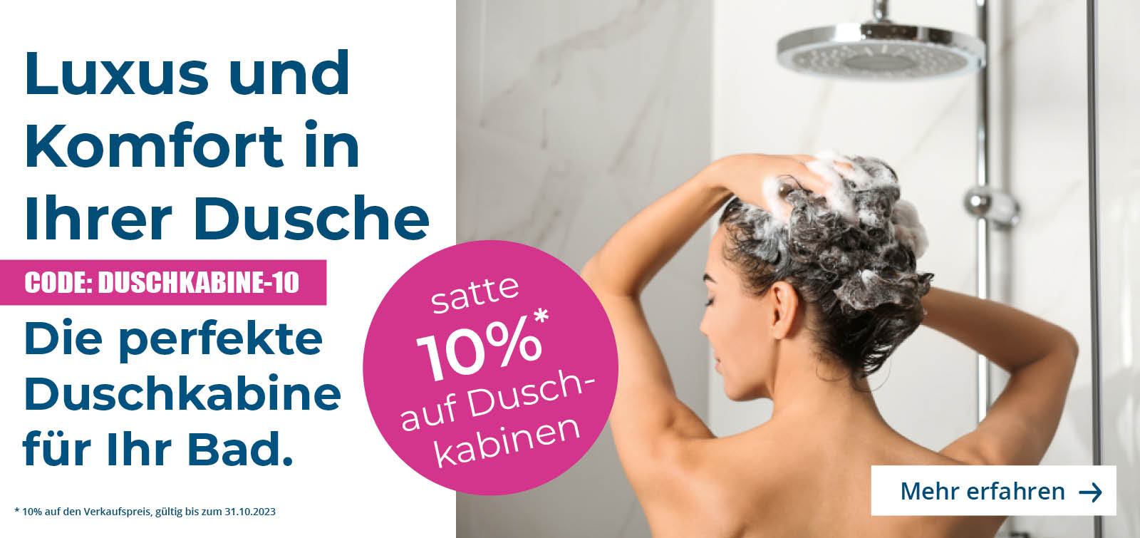 10% sparen auf Duschkabinen