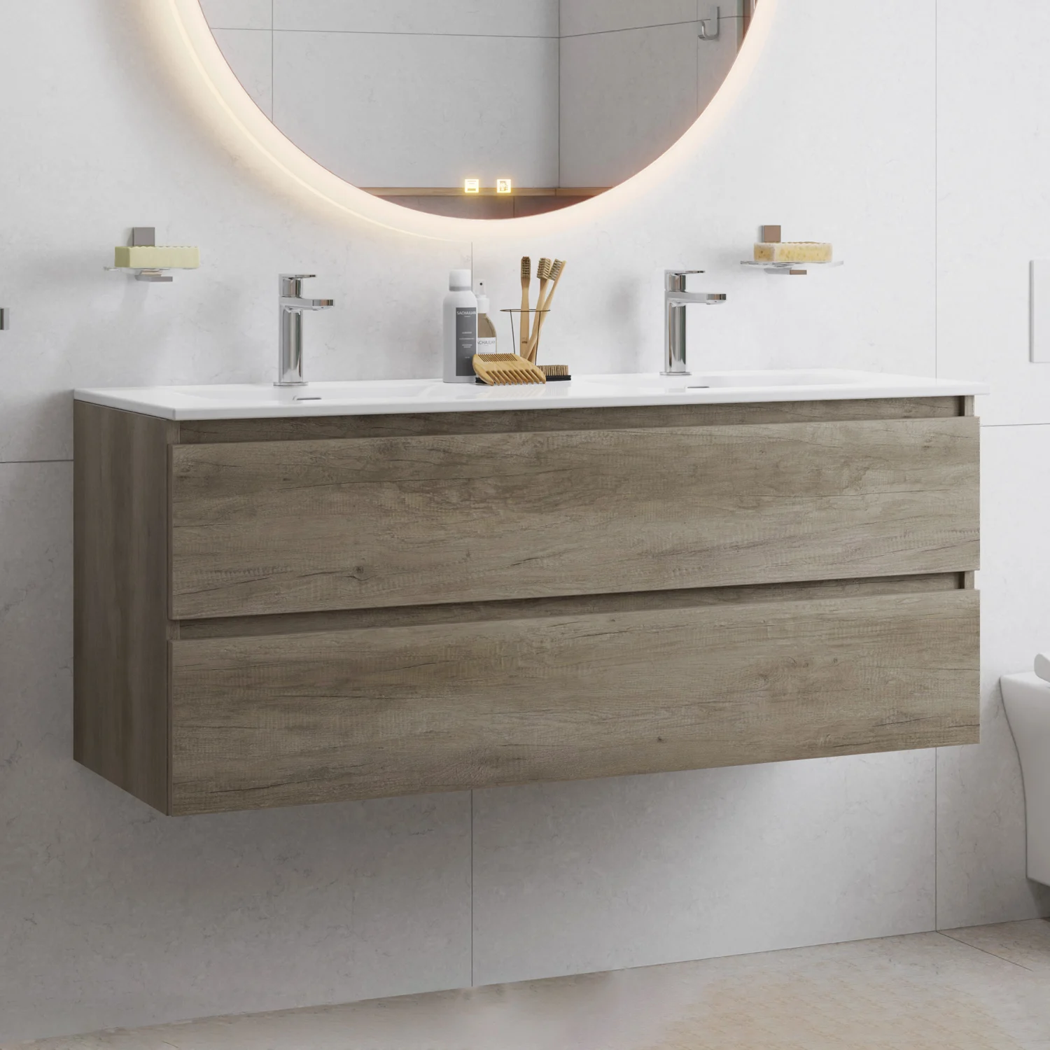 pianura Stella Doppelwaschtisch mit Unterschrank 122 cm