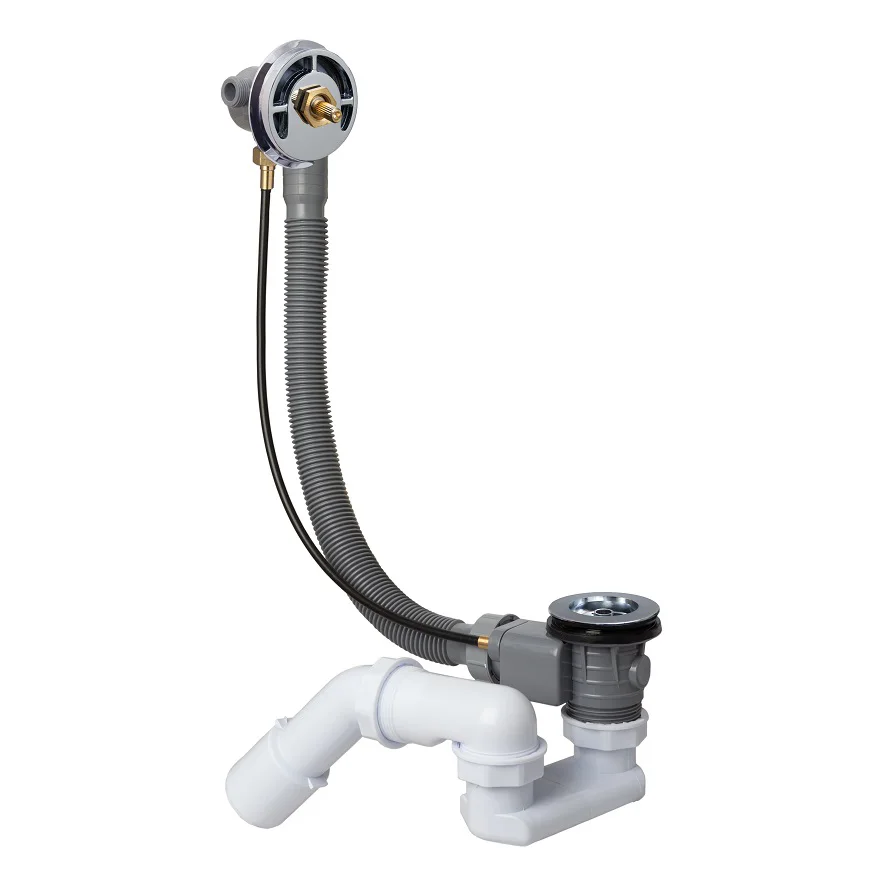 Kronenbach Krontec Multi Wannen Ab-, Ein- und Überlaufgarnitur, Sonderlänge 80 cm