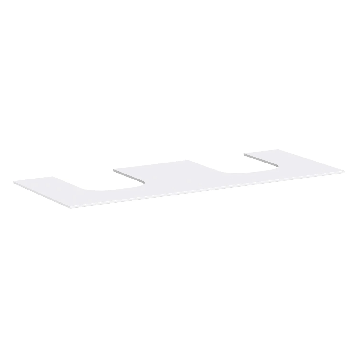 hansgrohe Xevolos E Konsole 137 x 55 cm mit 2 Ausschnitten für Aufsatzwaschtisch 50 x 48 cm