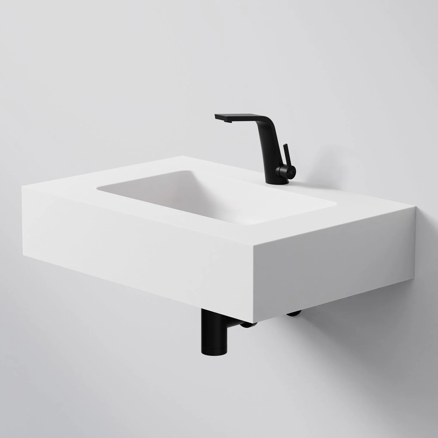 Steinberg Serie 444 Wandwaschtisch aus Mineo Stone 60 x 40 cm Steinberg Serie 444 Wandwaschtisch aus Mineo Stone 60 x 40 cm