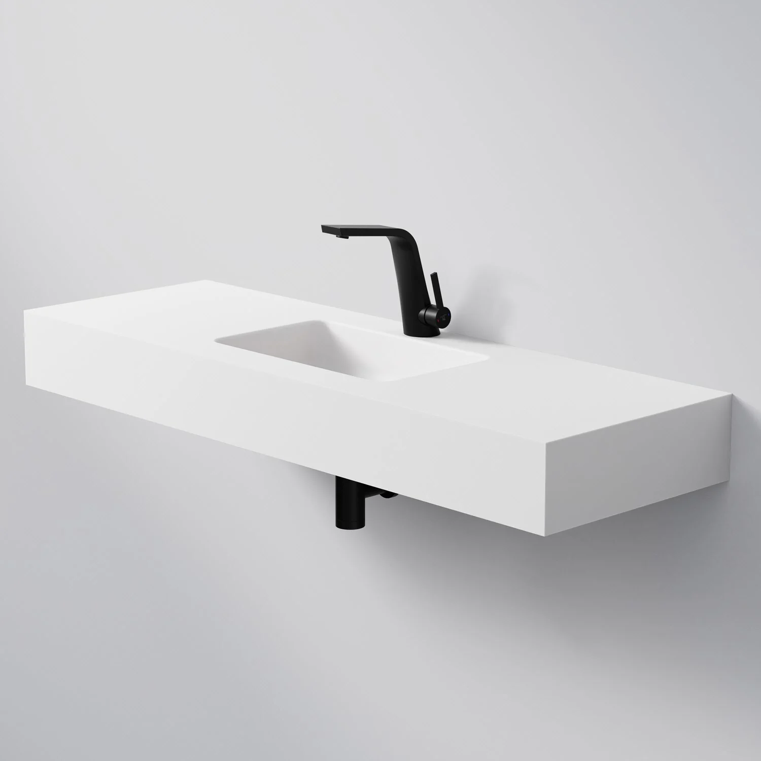 Steinberg Serie 444 Wandwaschtisch aus Mineo Stone 120 x 40 cm Steinberg Serie 444 Wandwaschtisch aus Mineo Stone 120 x 40 cm