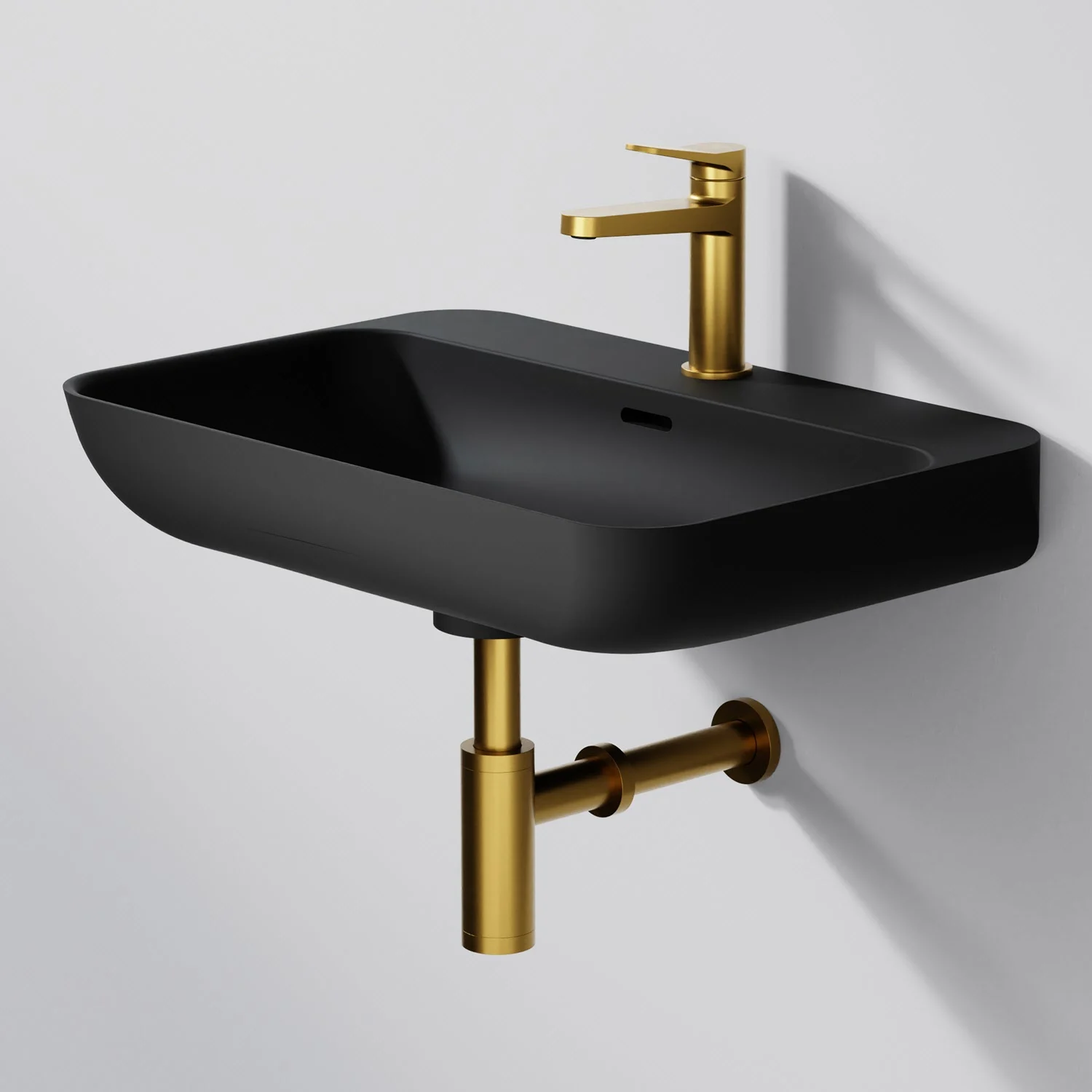 Steinberg Serie 449 Wandwaschtisch aus Mineo Stone 60 x 40 cm Steinberg Serie 449 Wandwaschtisch aus Mineo Stone 60 x 40 cm