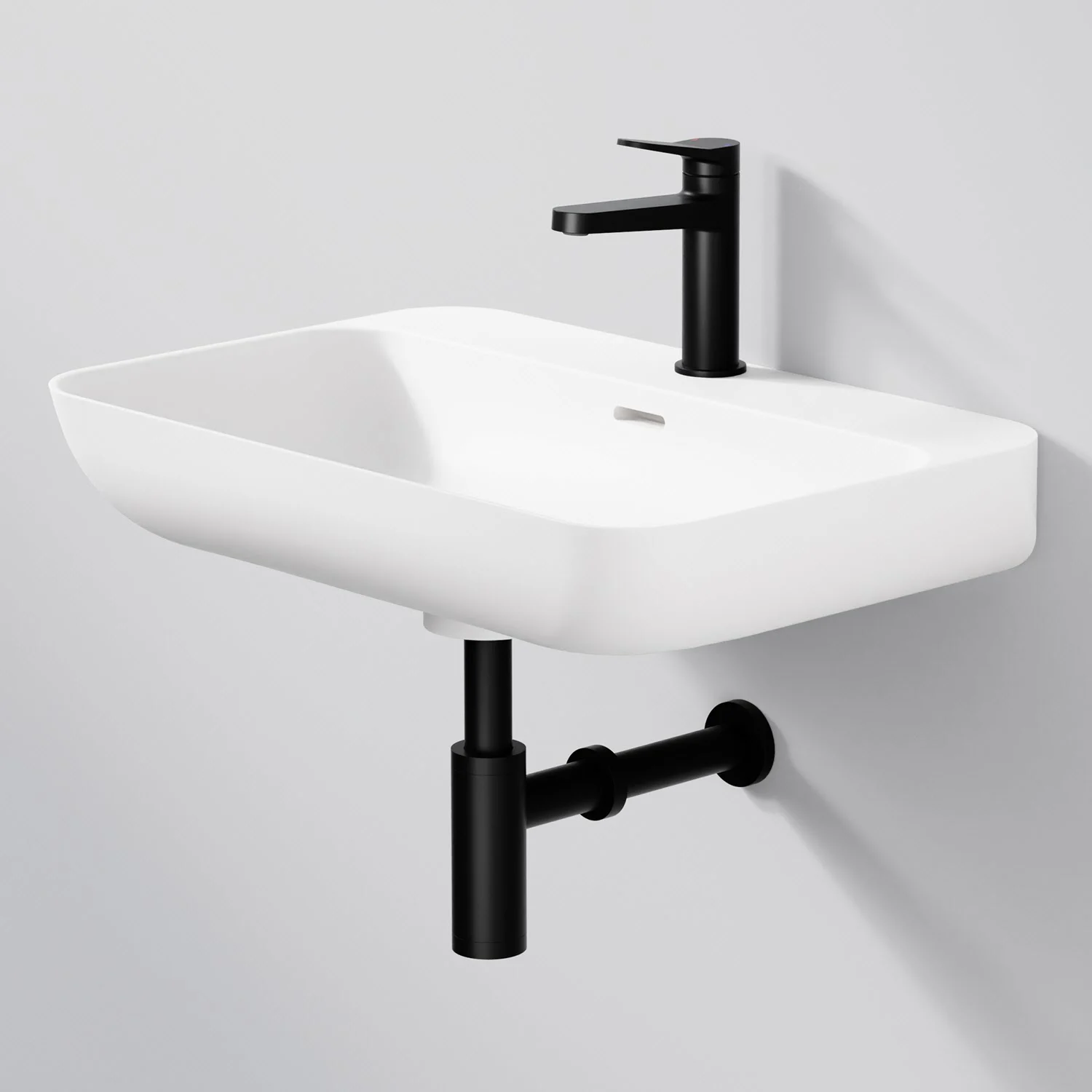 Steinberg Serie 449 Wandwaschtisch aus Mineo Stone 60 x 40 cm Steinberg Serie 449 Wandwaschtisch aus Mineo Stone 60 x 40 cm