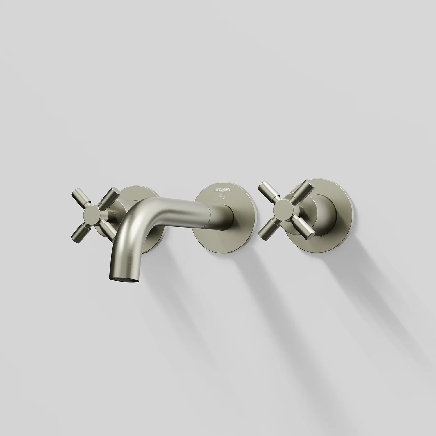 Steinberg Serie 250 3-Loch Waschtischarmatur zur Wandmontage