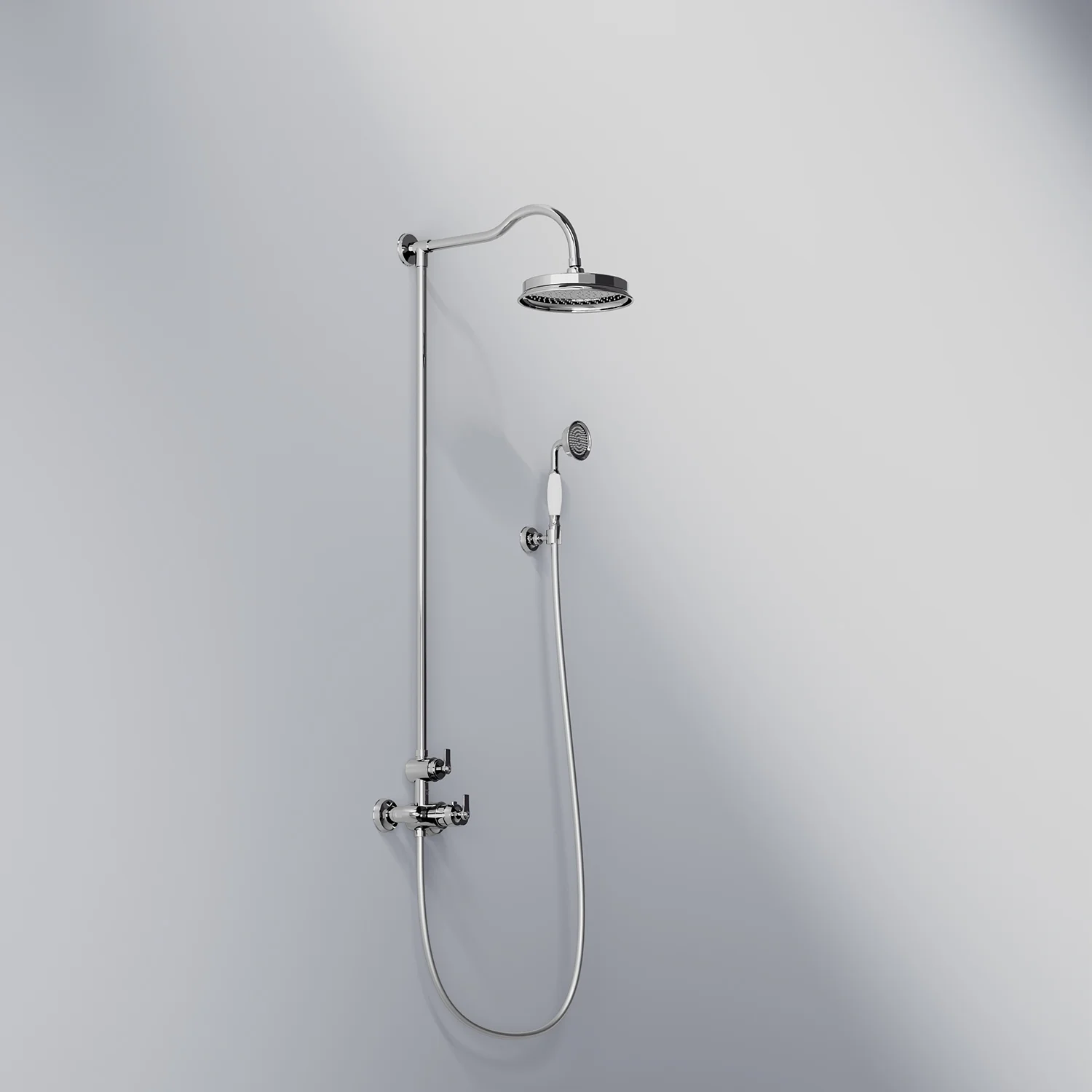 Steinberg Serie 350 Brauseset, komplett mit Thermostatarmatur, mit Regenbrause und Handbrause Steinberg Serie 350 Brauseset, komplett mit Thermostatarmatur, mit Regenbrause und Handbrause