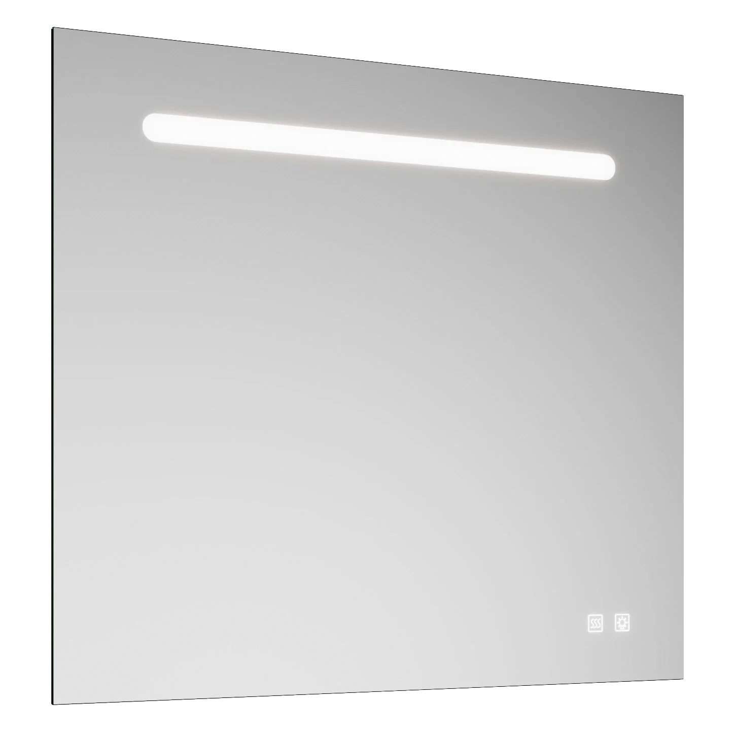 burgbad Ilo Lichtspiegel mit LED 80 x 70 cm, mit USB Ports und Handyhalter