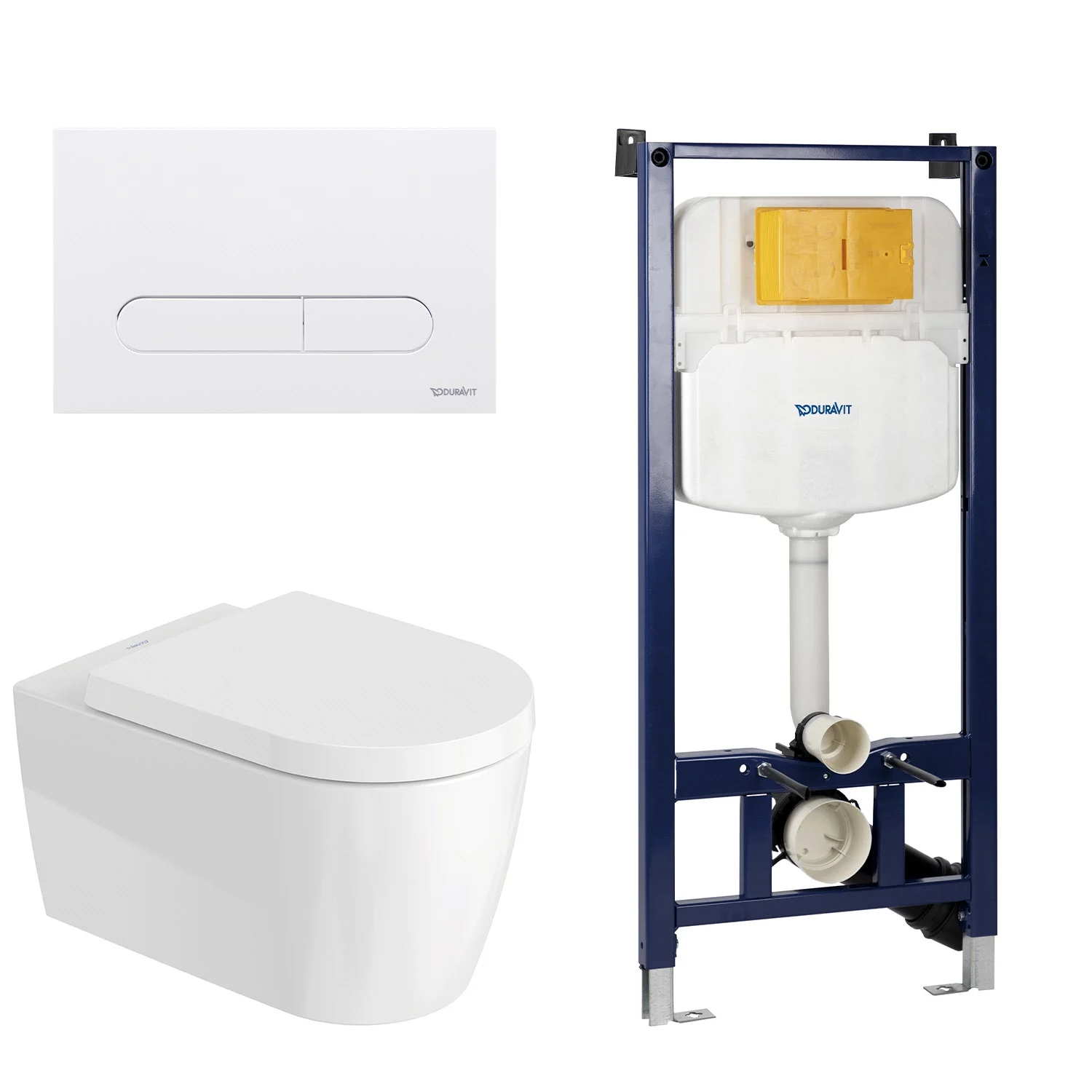 Duravit ME by Starck Wand-WC Rimless Komplett-Set