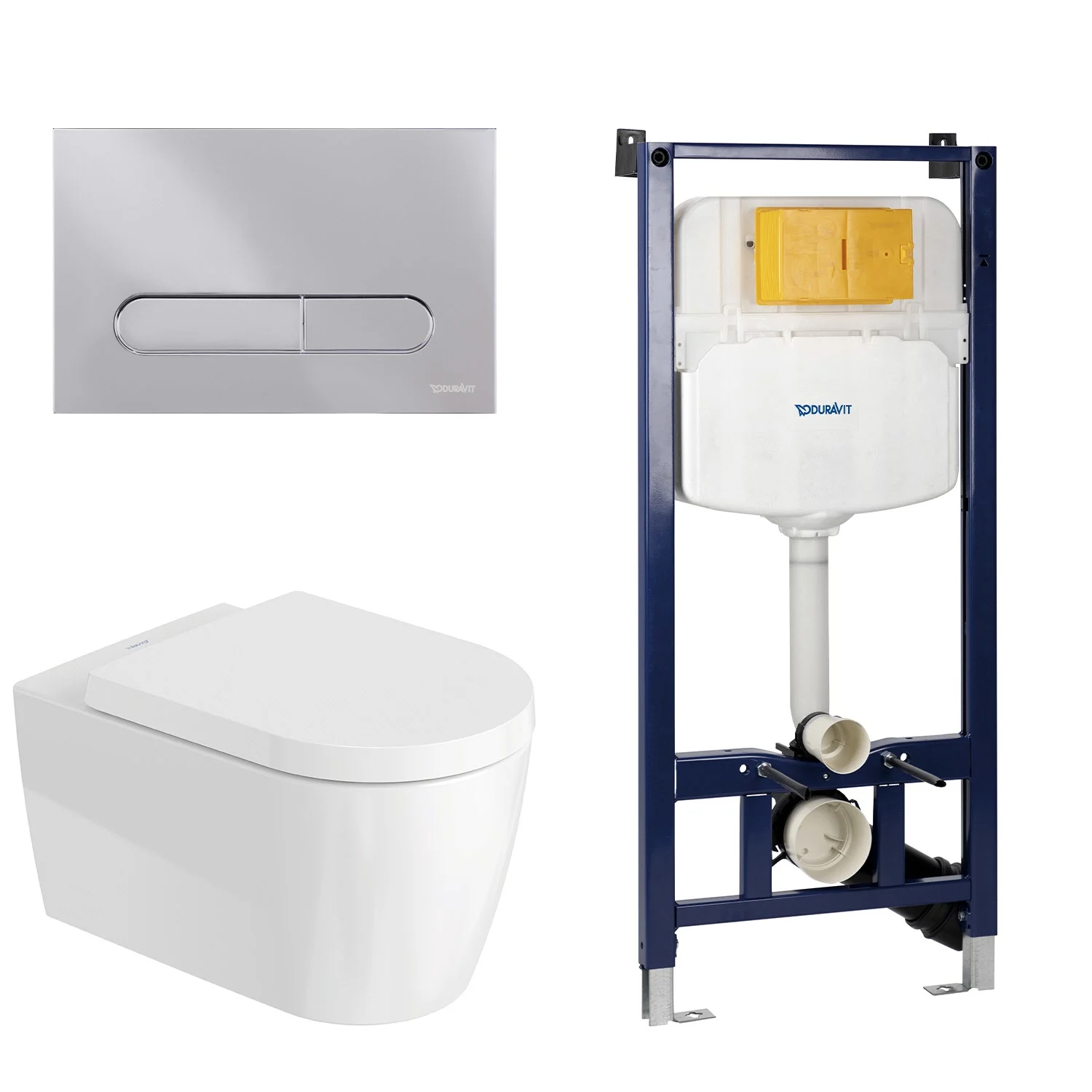 Duravit ME by Starck Wand-WC Rimless Komplett-Set