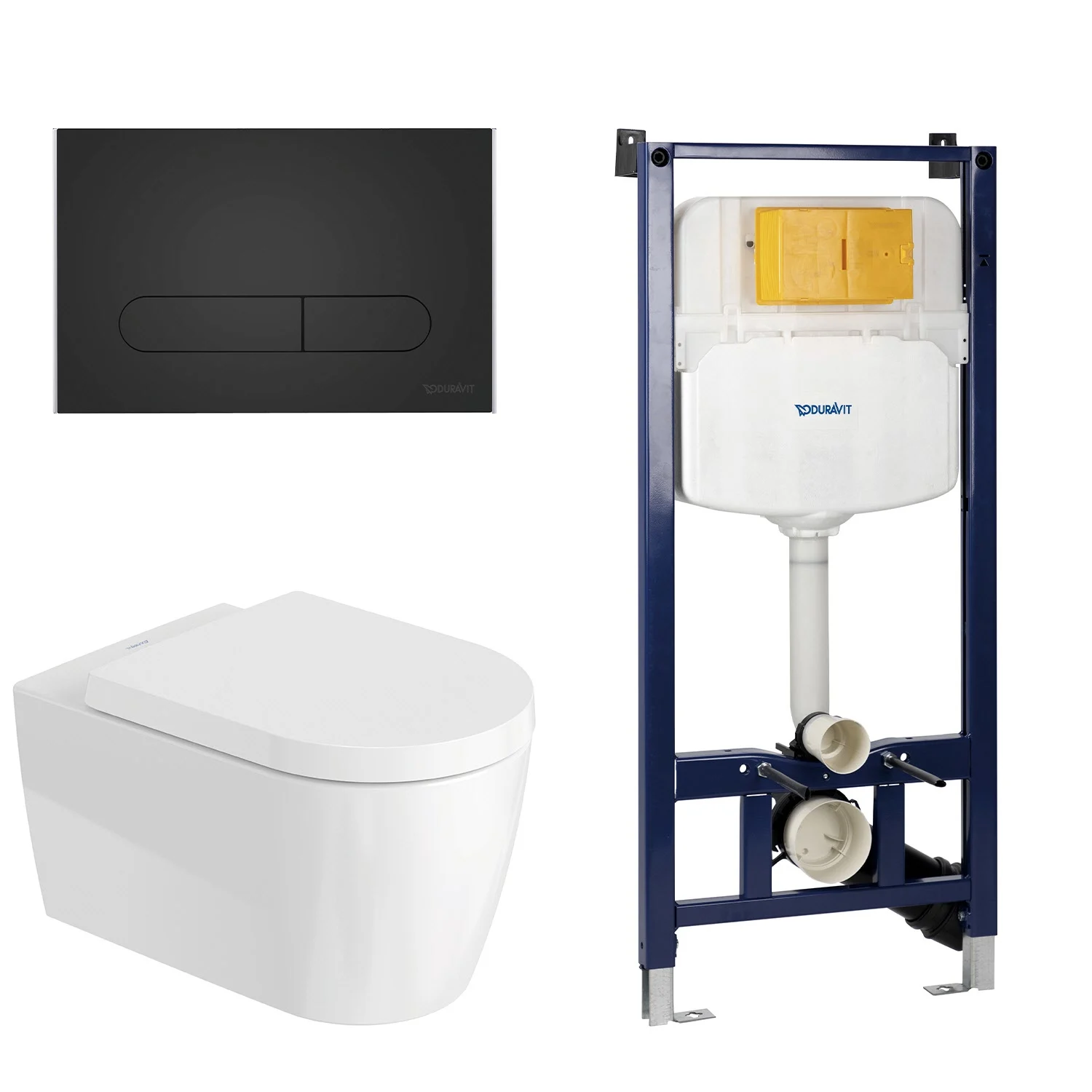 Duravit ME by Starck Wand-WC Rimless Komplett-Set