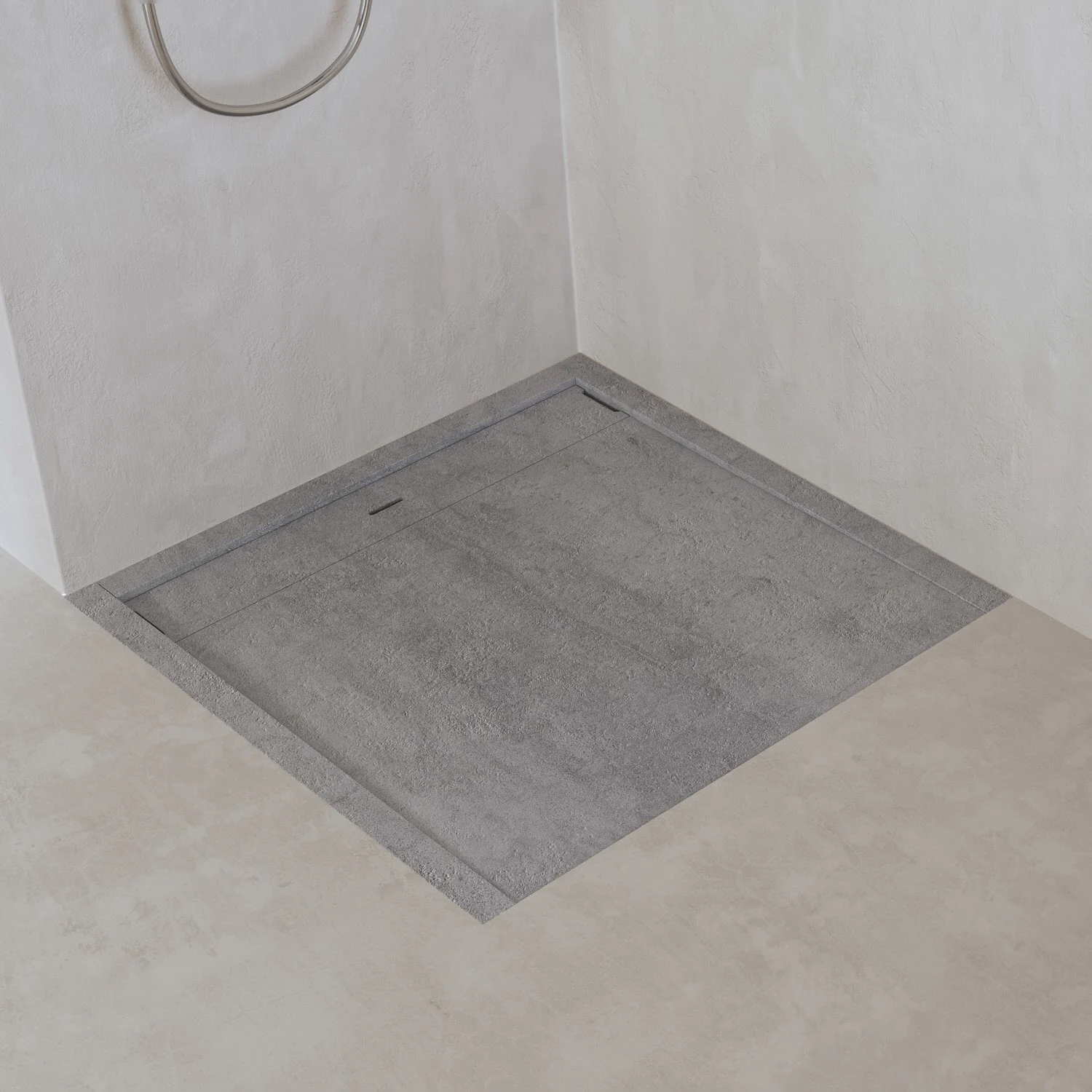 ALLUVION Zeus Duschwanne 90 x 90 cm, Feinsteinzeug Laminam®