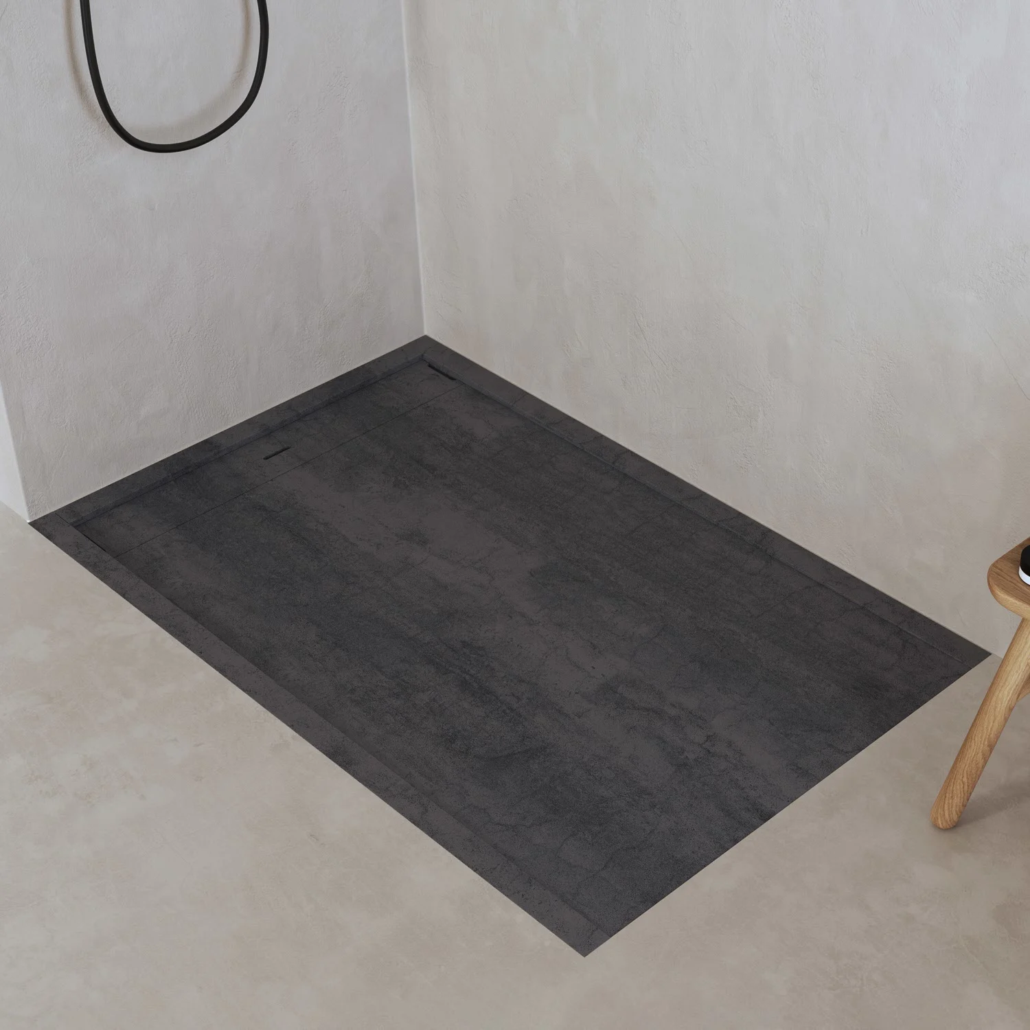 ALLUVION Zeus Duschwanne 180 x 90 cm, Feinsteinzeug Laminam®