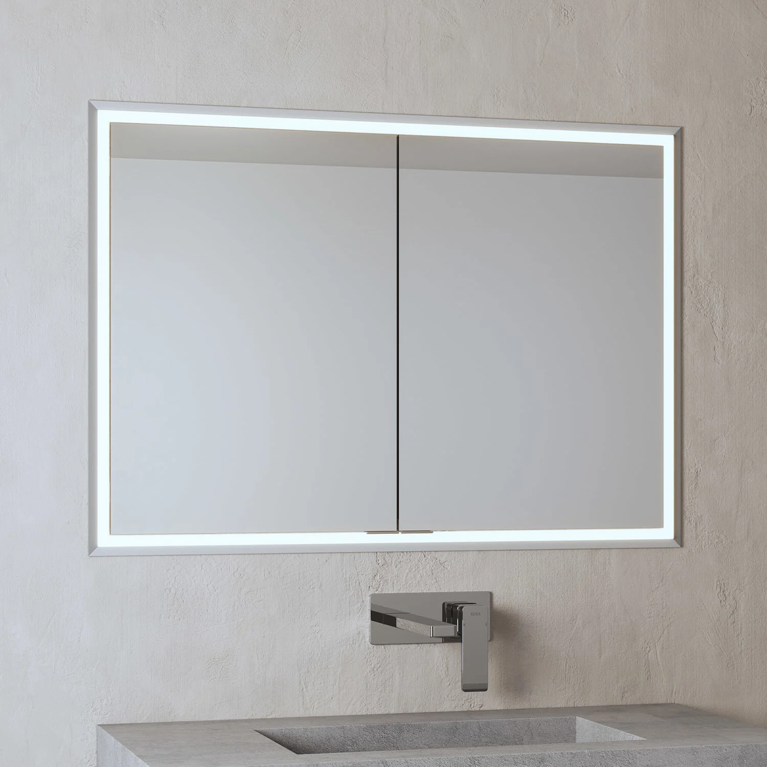 ALLUVION Pluto Spiegelschrank 100 cm, Unterputz, 2-türig ALLUVION Pluto Spiegelschrank 100 cm, Unterputz, 2-türig