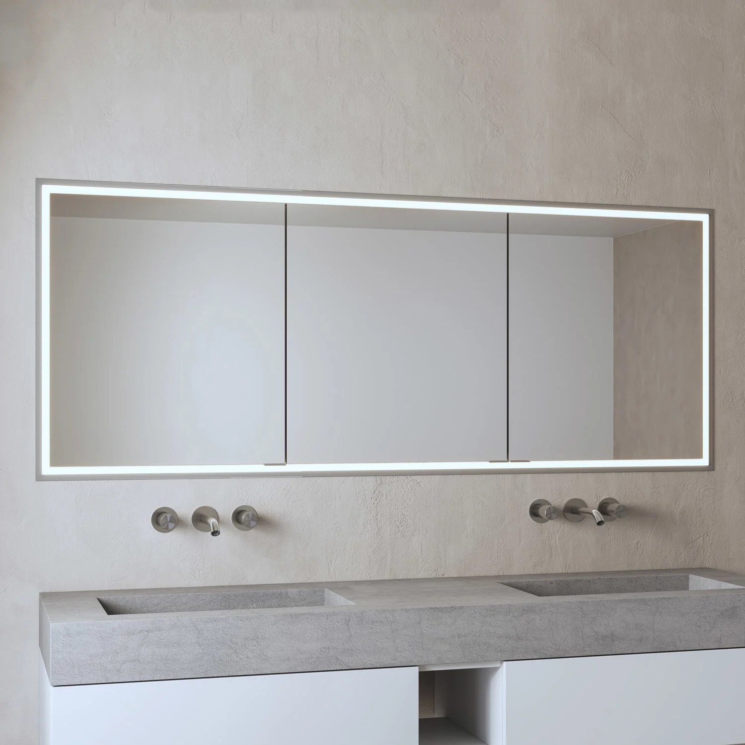 ALLUVION Pluto Spiegelschrank 180 cm, Unterputz, 3-türig ALLUVION Pluto Spiegelschrank 180 cm, Unterputz, 3-türig