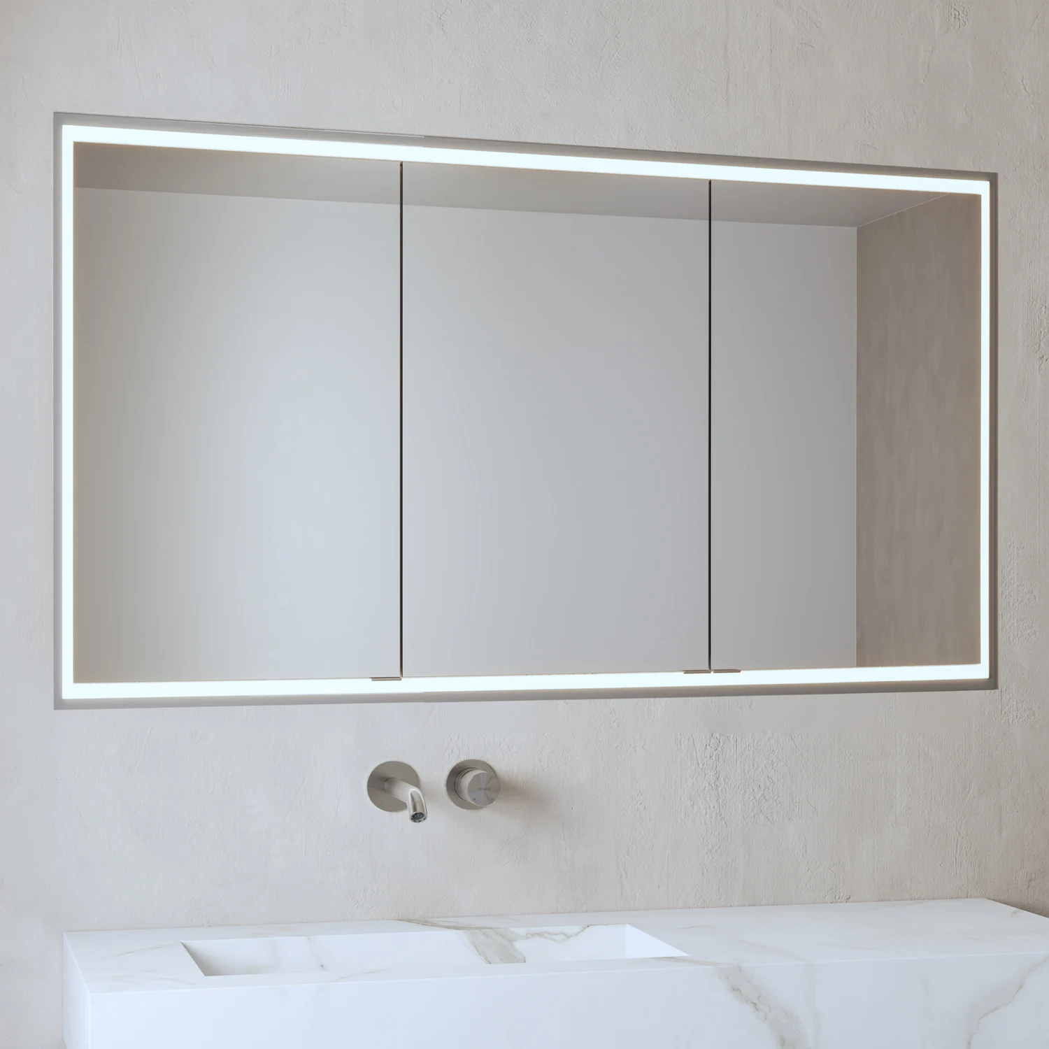 ALLUVION Pluto Spiegelschrank 120 cm, Unterputz, 3-türig ALLUVION Pluto Spiegelschrank 120 cm, Unterputz, 3-türig