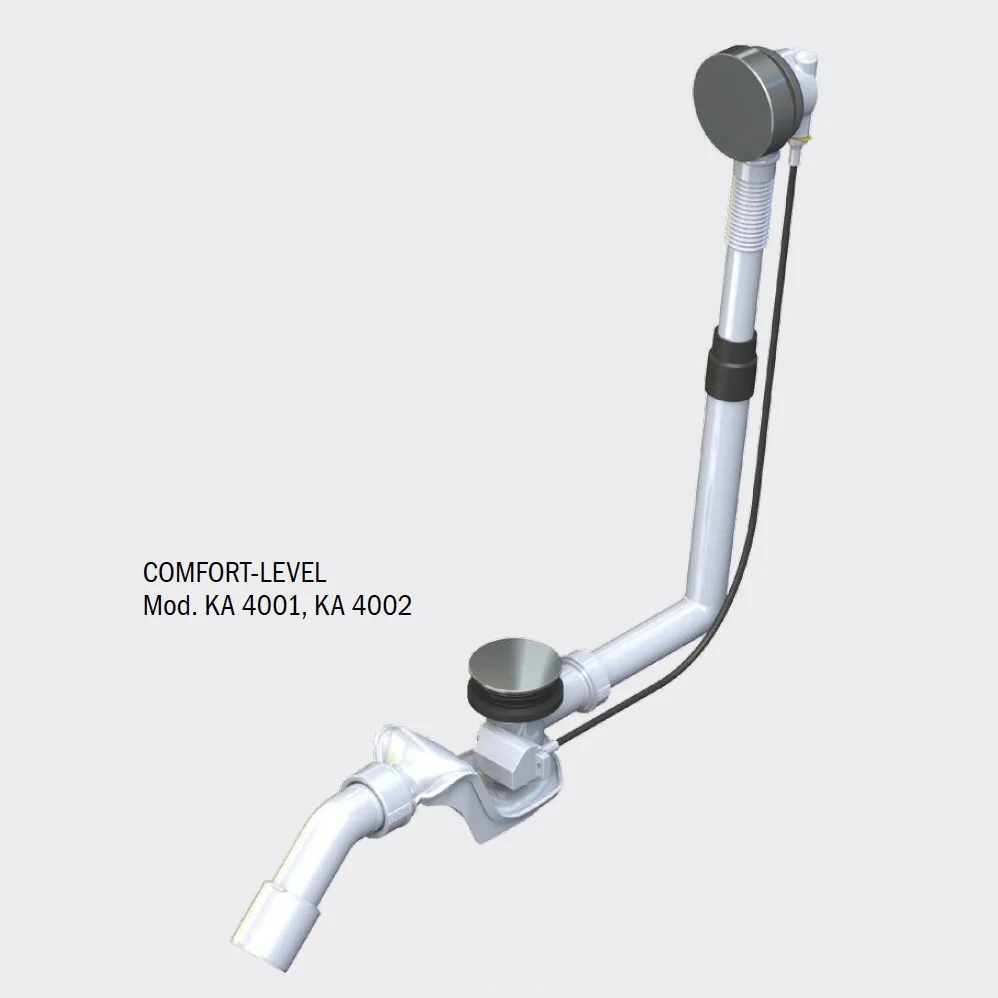 Kaldewei COMFORT LEVEL verlängert, Mod. KA 4002, Ab- und Überlaufgarnitur
