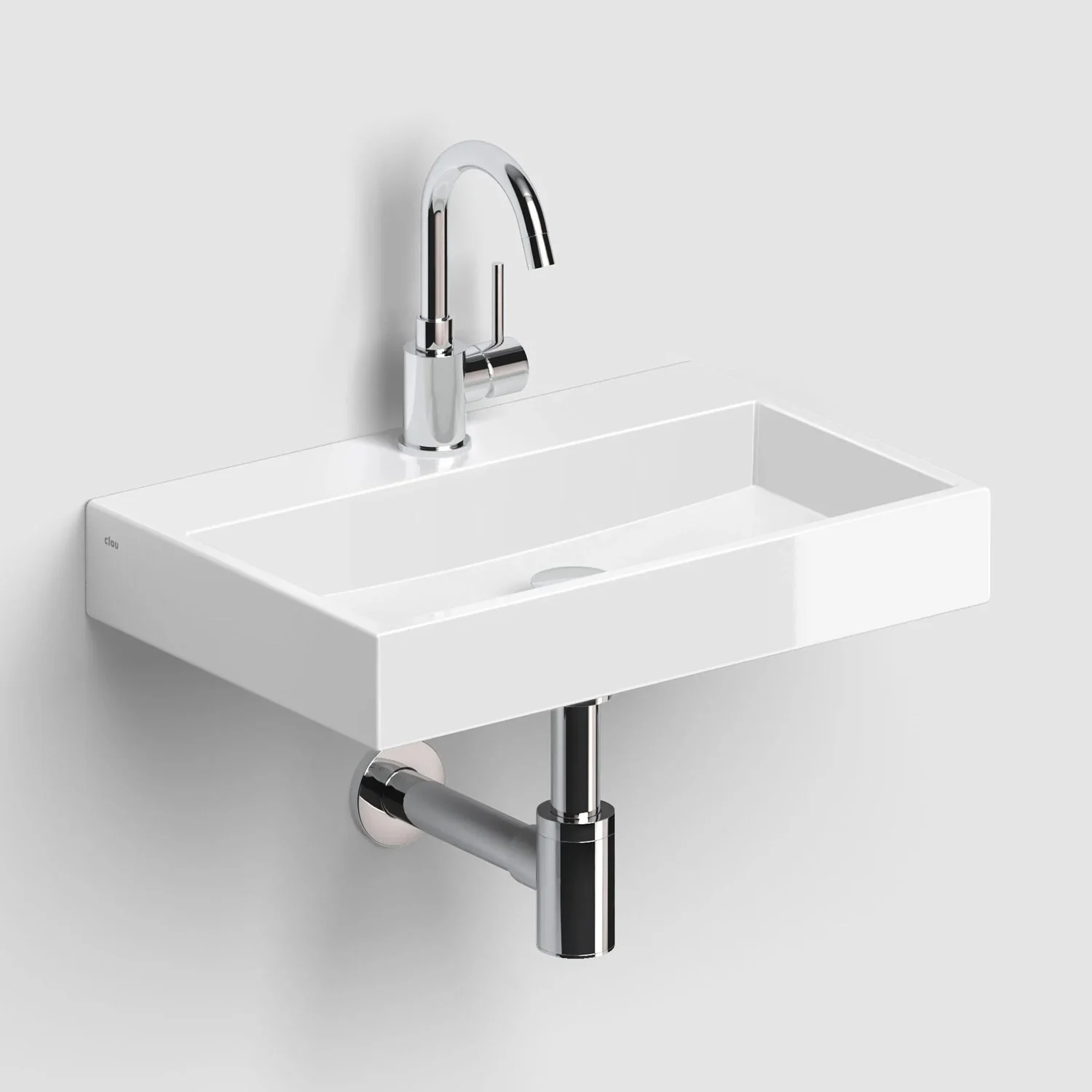 Clou Mini Wash Me Plus Keramik - Handwaschbecken 48 cm mit Hahnloch