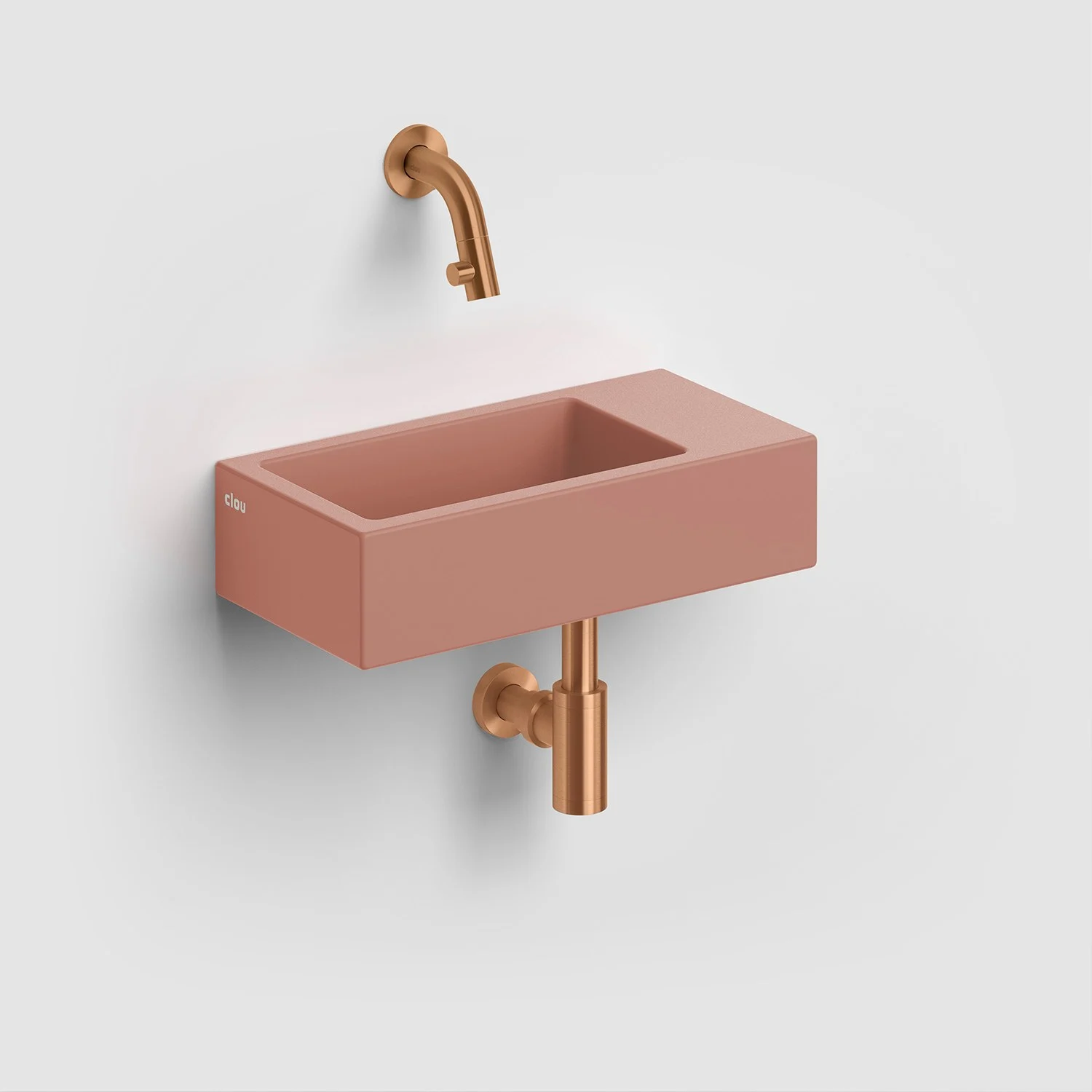 Clou Flush 3 Right Keramik-Handwaschbecken 36 x 18 cm mit Ablage rechts, ohne Hahnloch