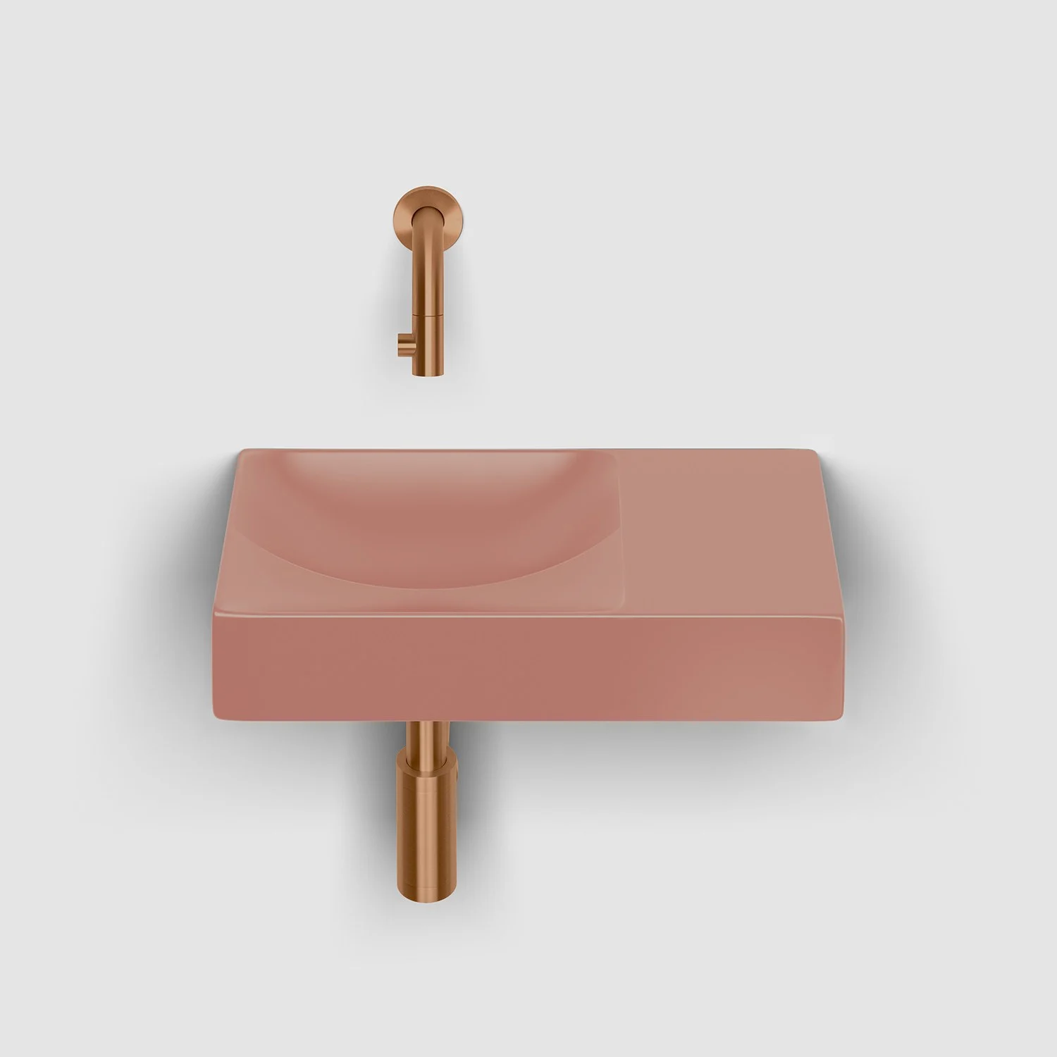 Clou Vale Right Keramik - Handwaschbecken 38 cm ohne Hahnloch