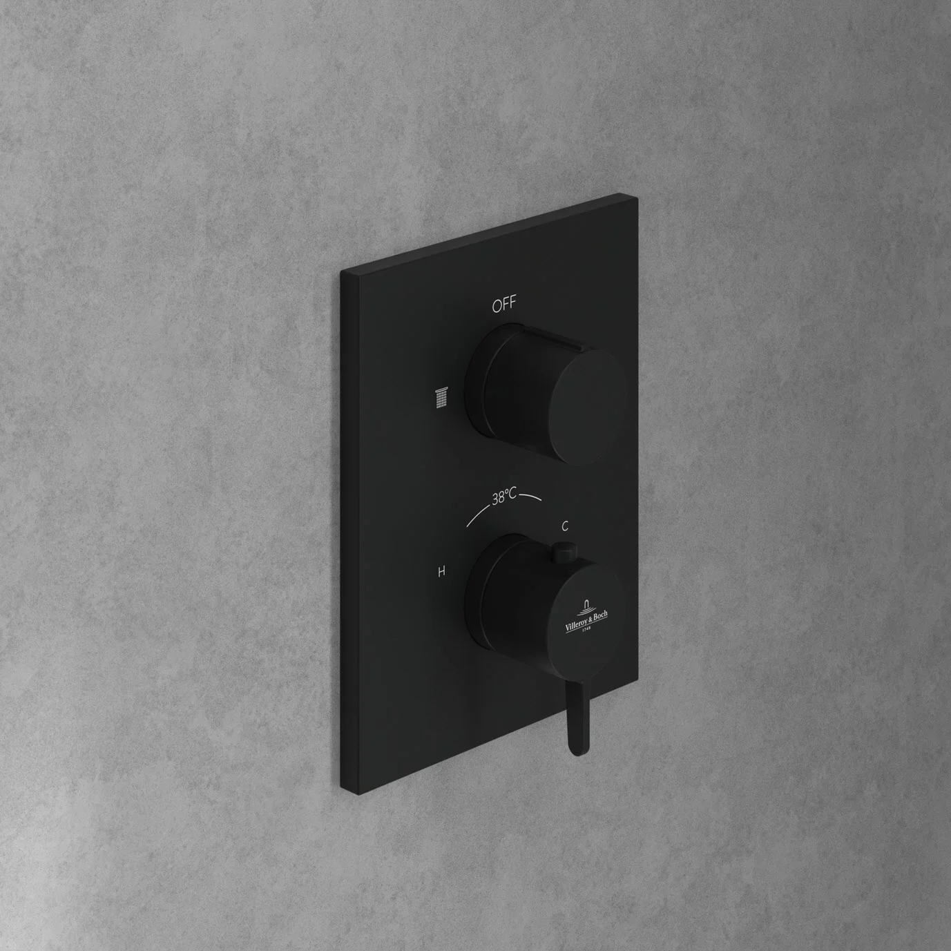 Villeroy & Boch Conum Unterputz-Thermostat mit Einwege-Mengenregulierung