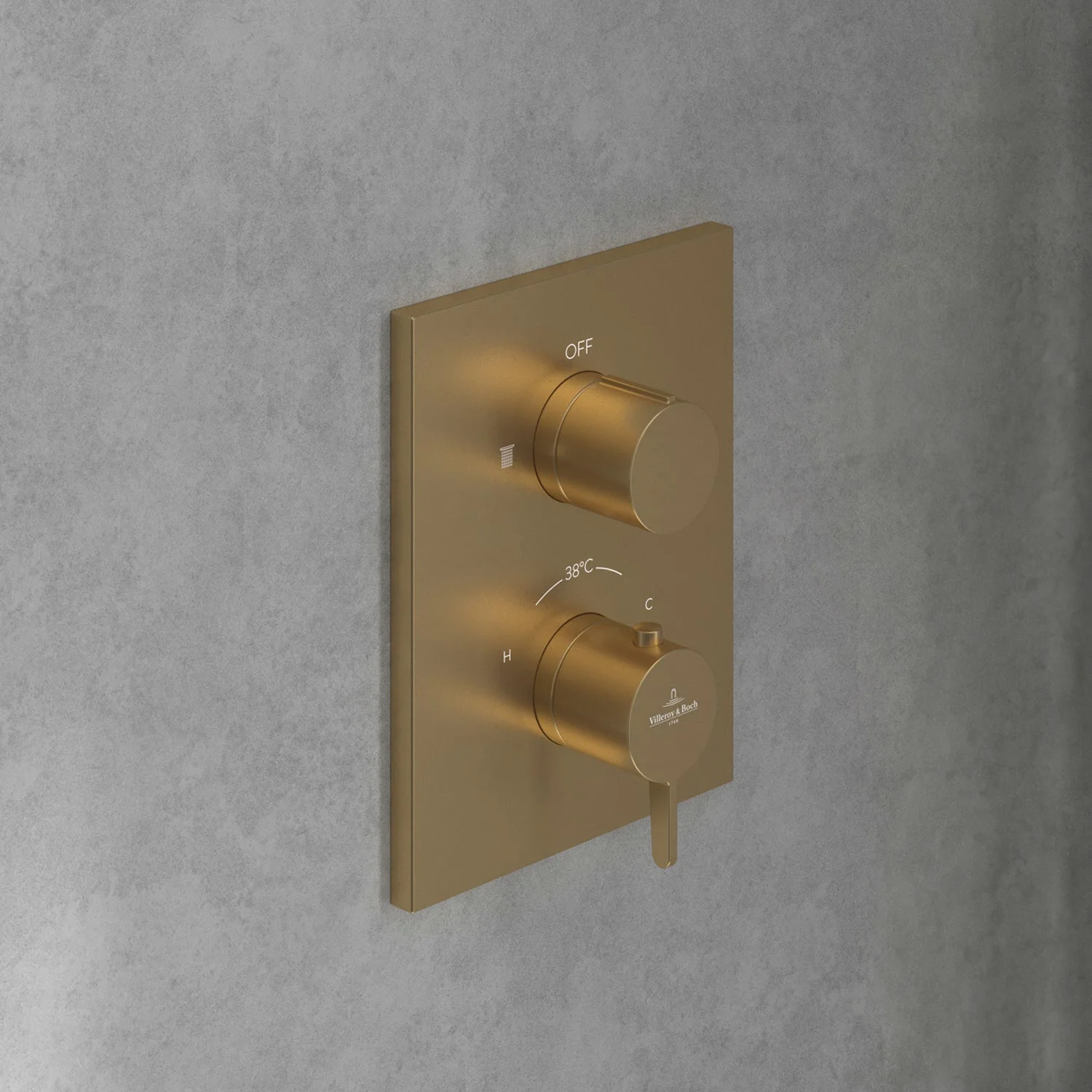 Villeroy & Boch Conum Unterputz-Thermostat mit Zweiwege-Mengenregulierung