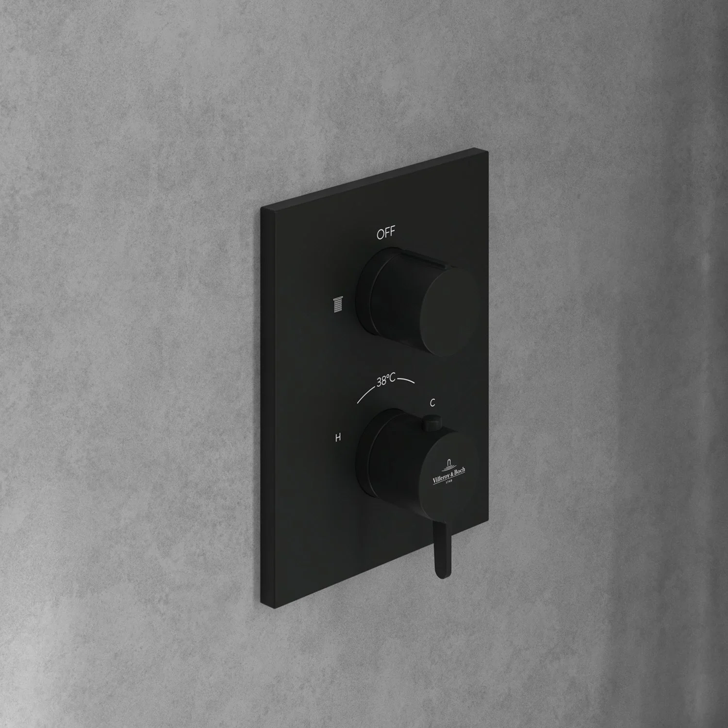 Villeroy & Boch Conum Unterputz-Thermostat mit Zweiwege-Mengenregulierung