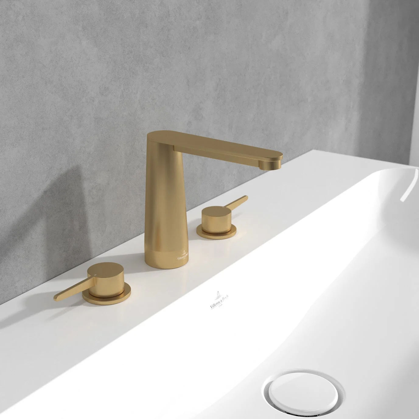 Villeroy & Boch Conum Dreiloch-Waschtischarmatur ohne Ablaufgarnitur