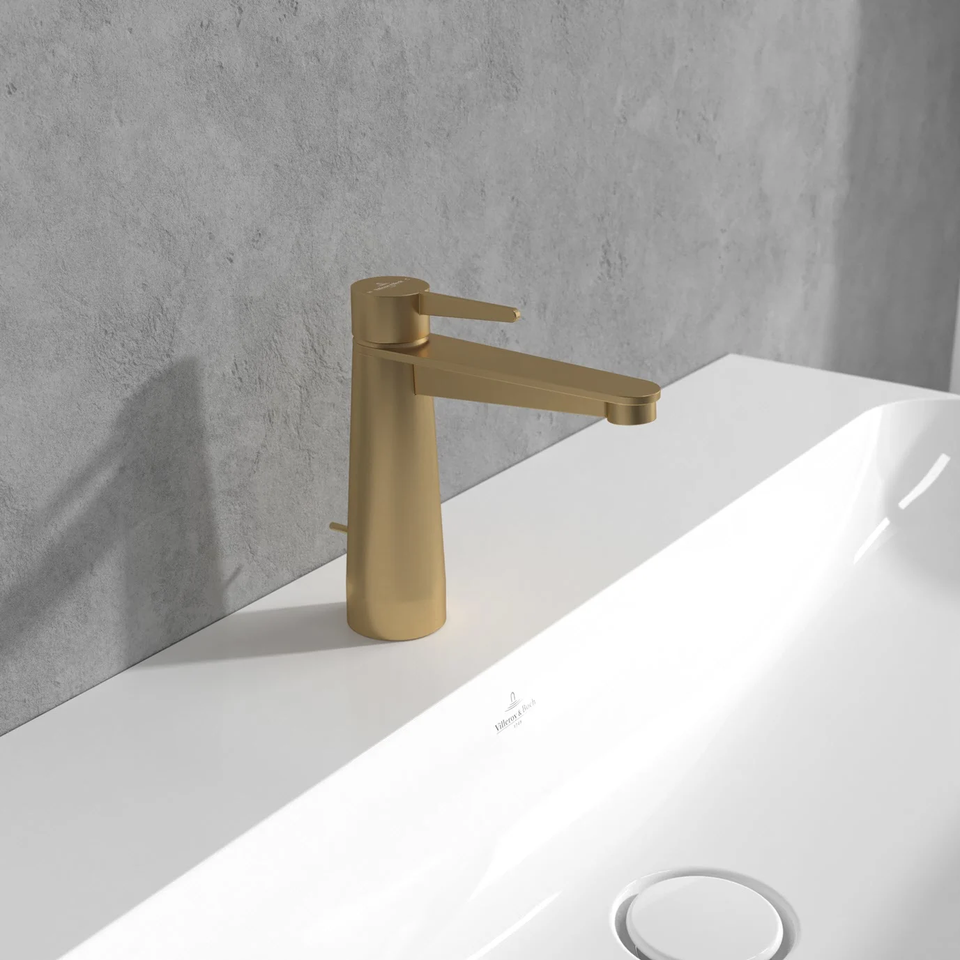 Villeroy & Boch Conum Einhebel-Waschtischarmatur mit Zugstangen-Ablaufgarnitur