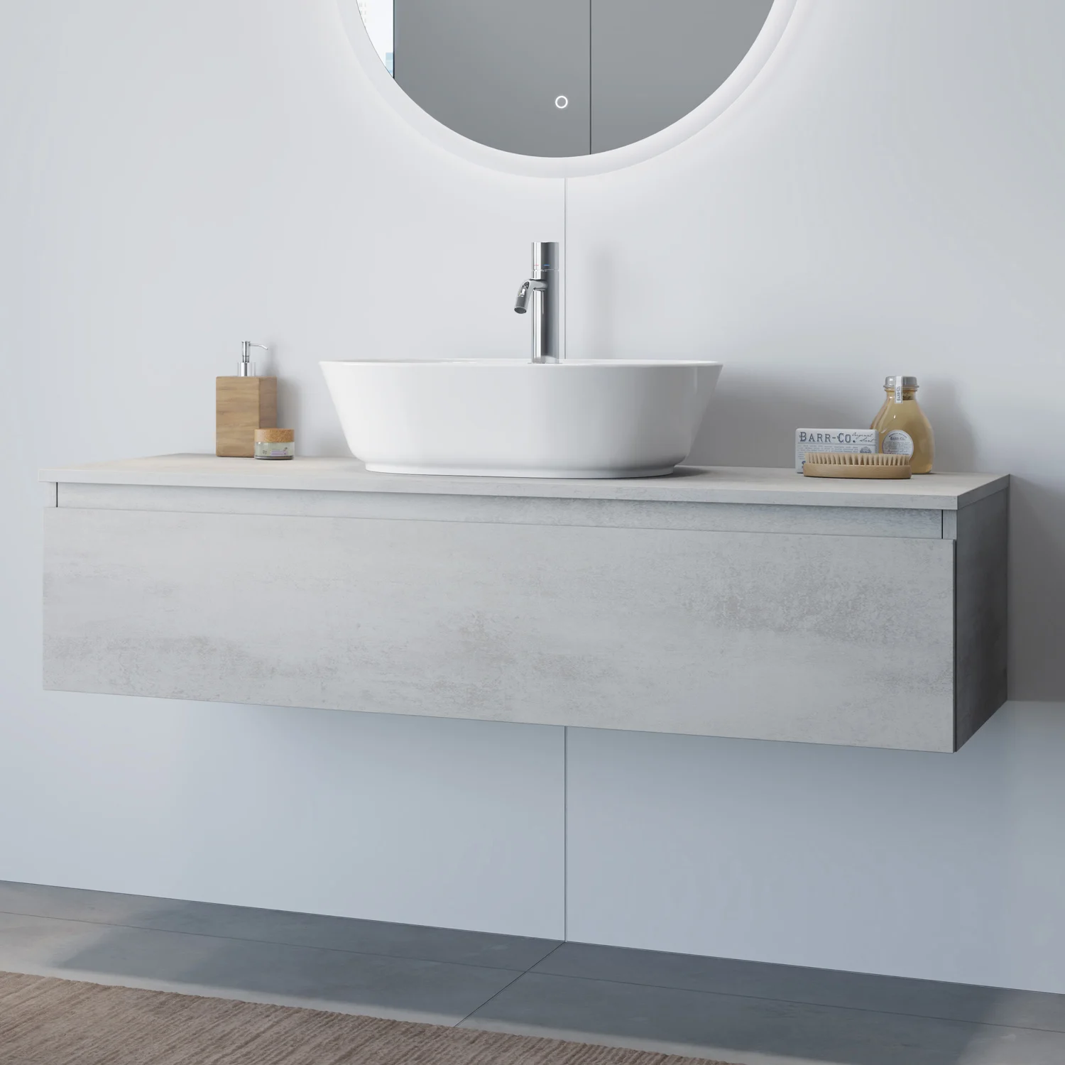 Steinkamp Value Waschtischkonsole 121 cm mit 1 Auszug