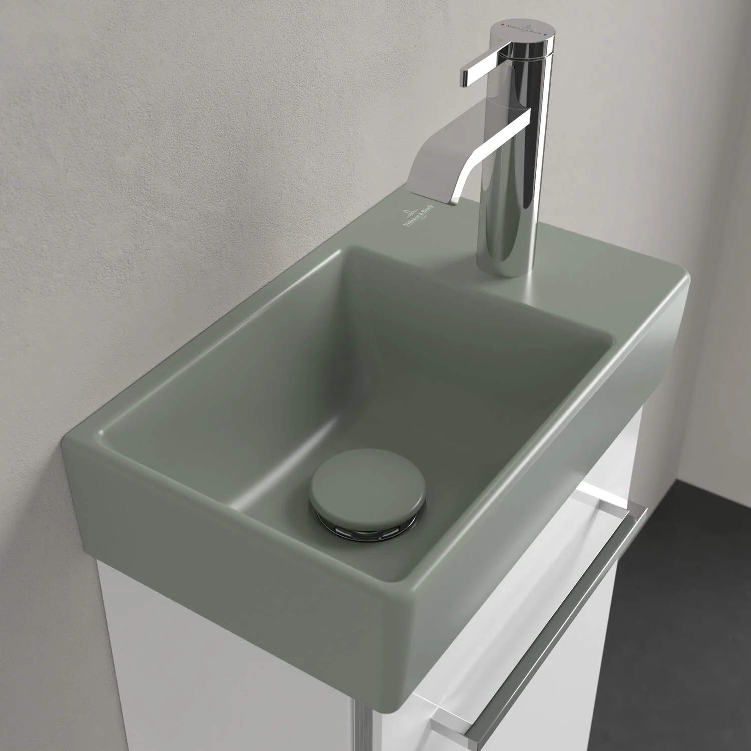 Villeroy & Boch Avento Handwaschbecken 36 x 22 cm, Becken links, ohne Überlauf